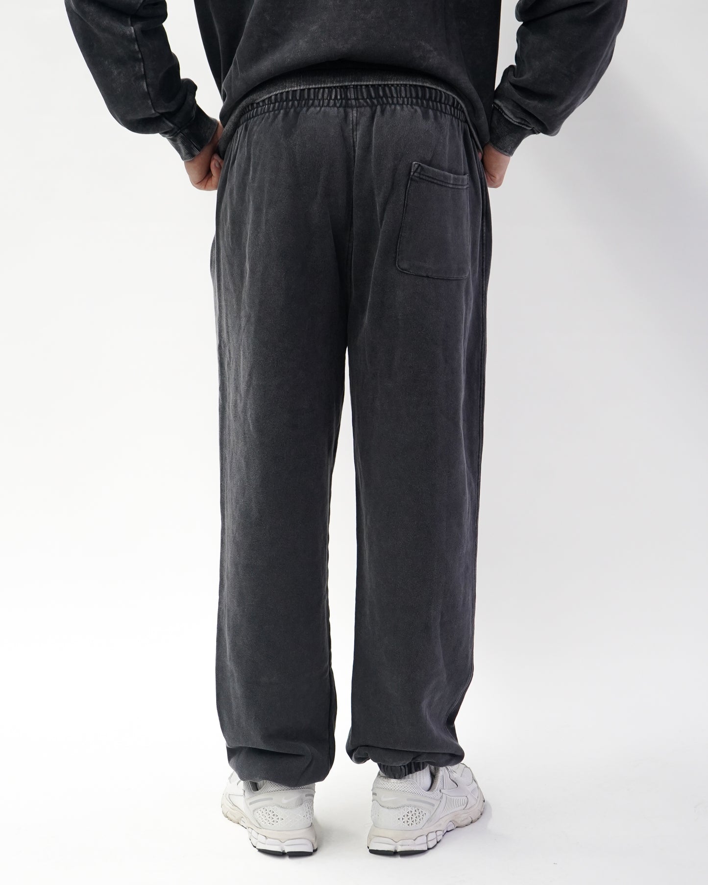 Acid Wash Joggers - Smoke