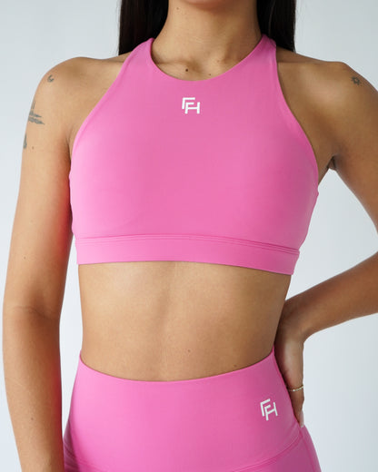 Everyday High-Neck Sports Bra - Bubblegum