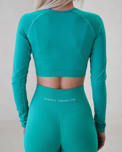 Enhance Cropped Long Sleeve - Tiffany