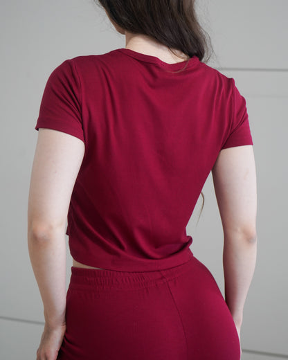 Luxe Lounge T-Shirt - Cherry