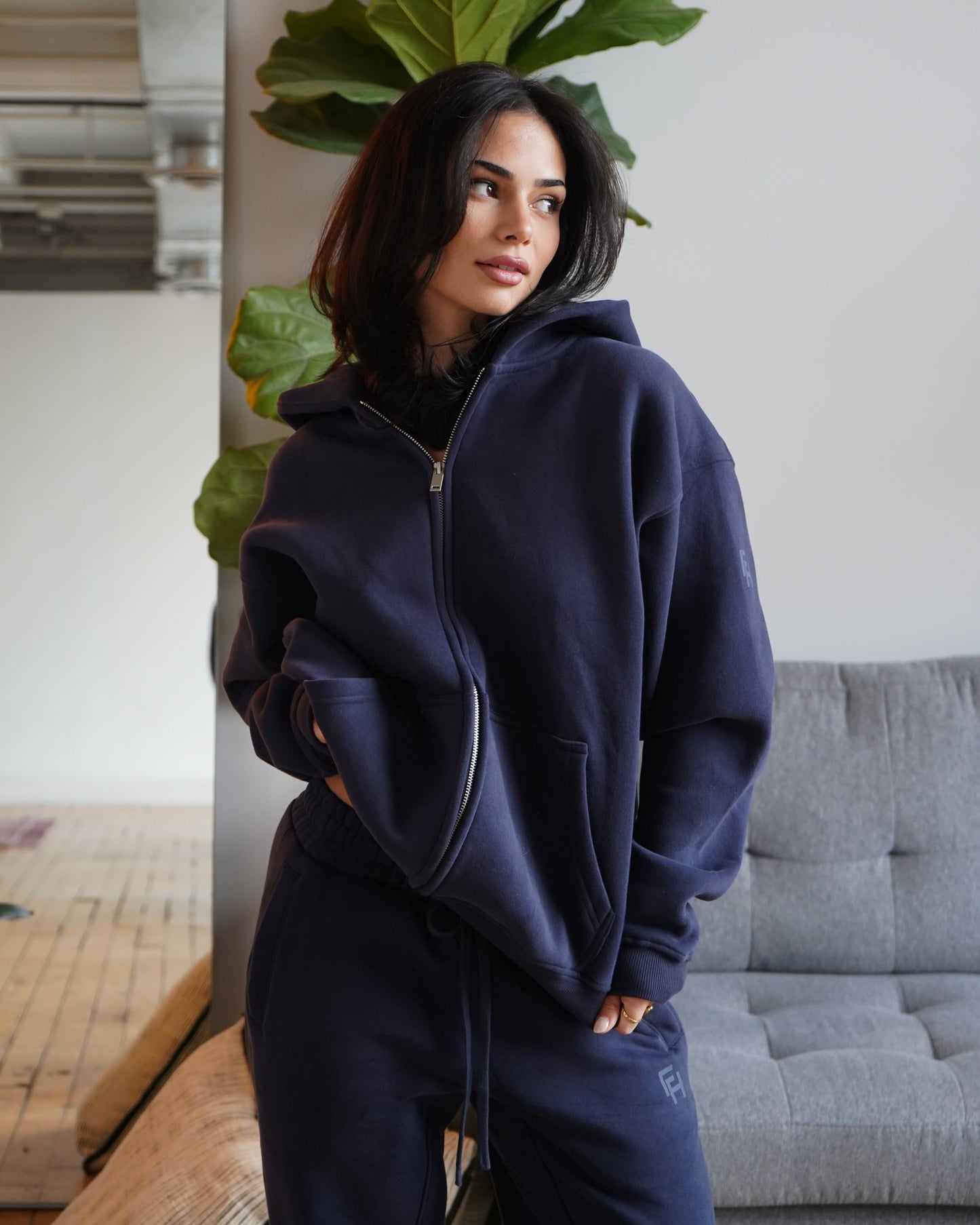 Reset Zip-Up Hoodie - Navy