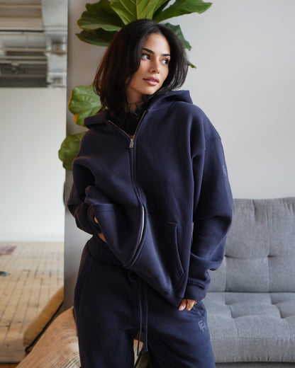 Reset Zip-Up Hoodie - Navy