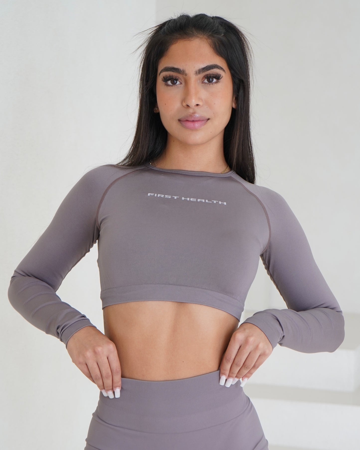 Enhance Cropped Long Sleeve - Desert
