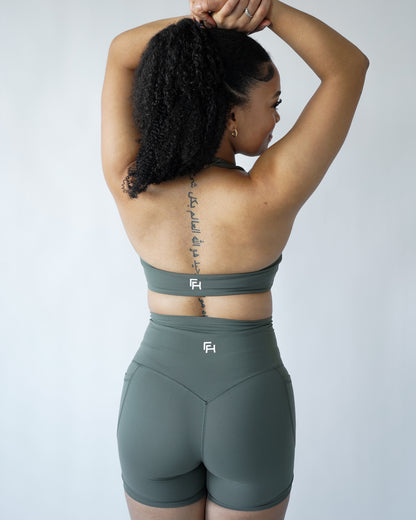 Performance Halter Top - Olive