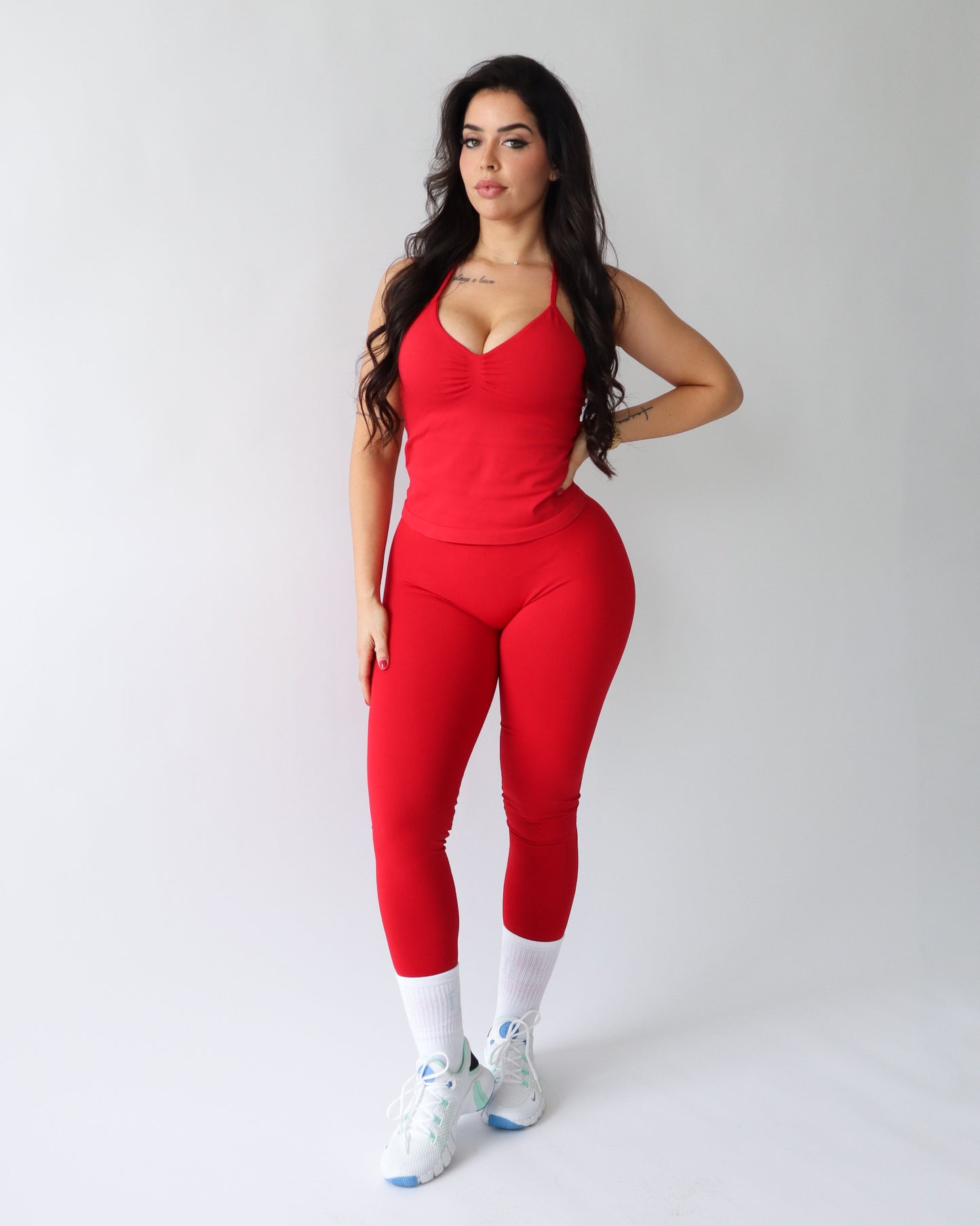 Ascend Halter Tank Top - Strawberry