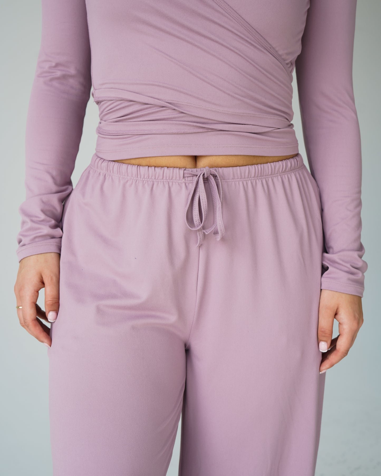 Cloud Wide Leg Pants - Mauve