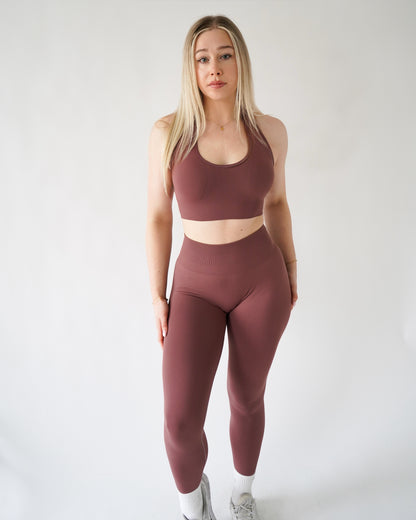 ENHANCE HALTER TOP - Dusty Rose