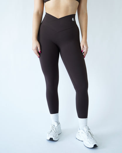 Onyx V Waist Leggings - Teddy