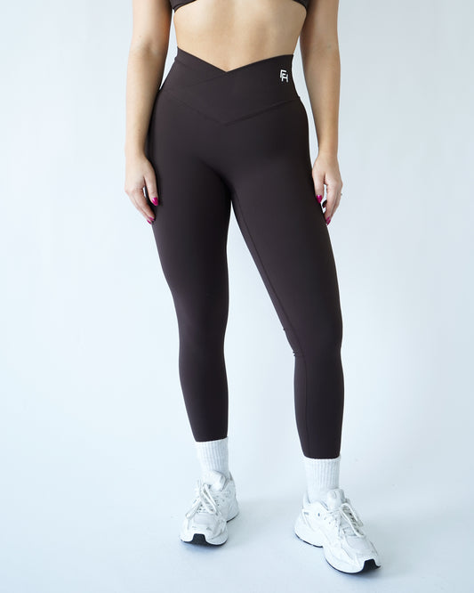 Onyx V Waist Leggings - Teddy