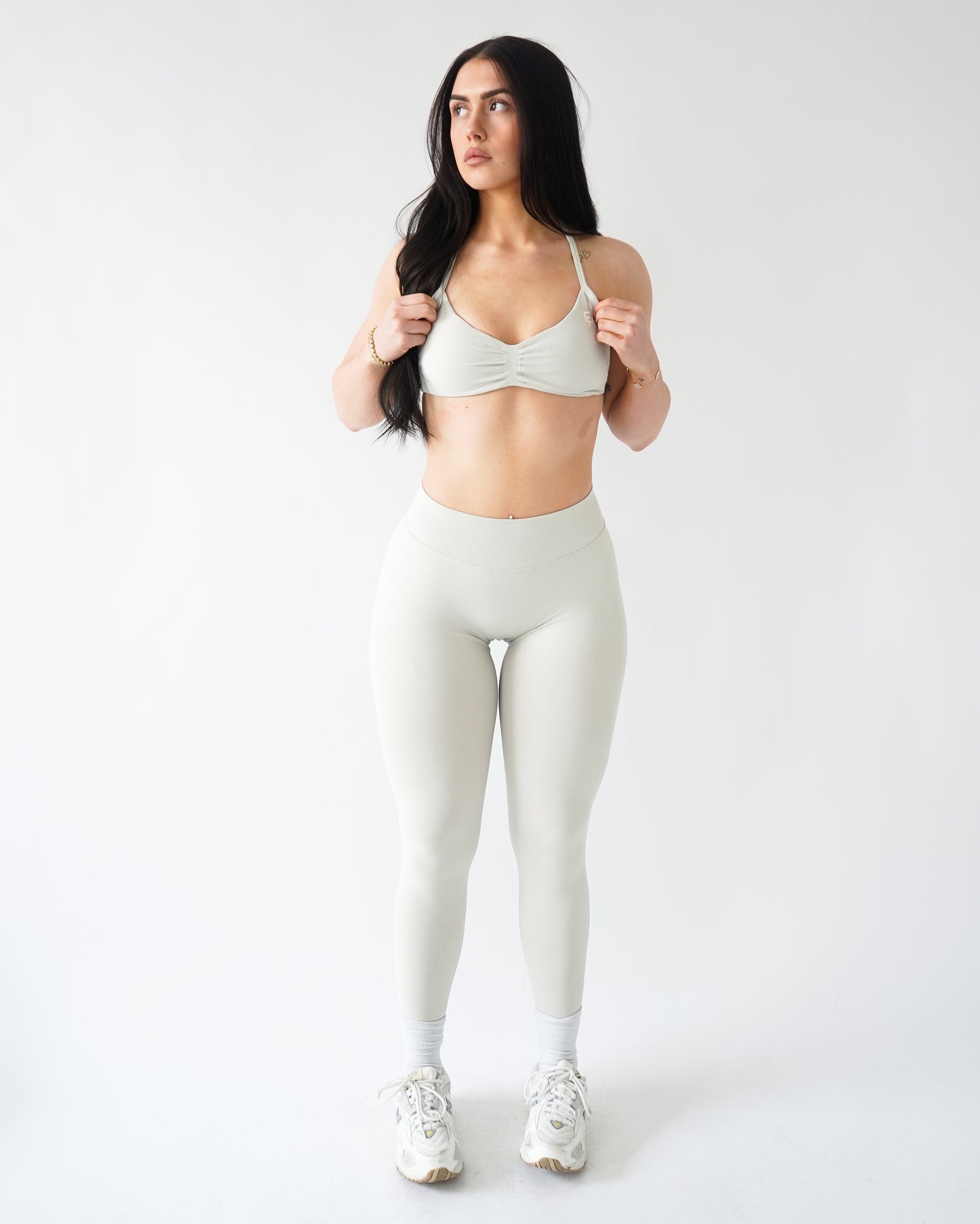 Ascend Halter Sports Bra - Slate