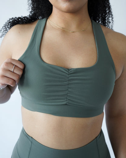 Performance Scrunch Bra - Olive