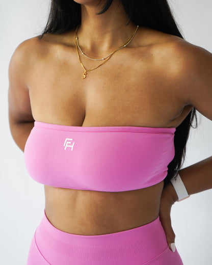 Ascend Bandeau Sports Bra - Rose
