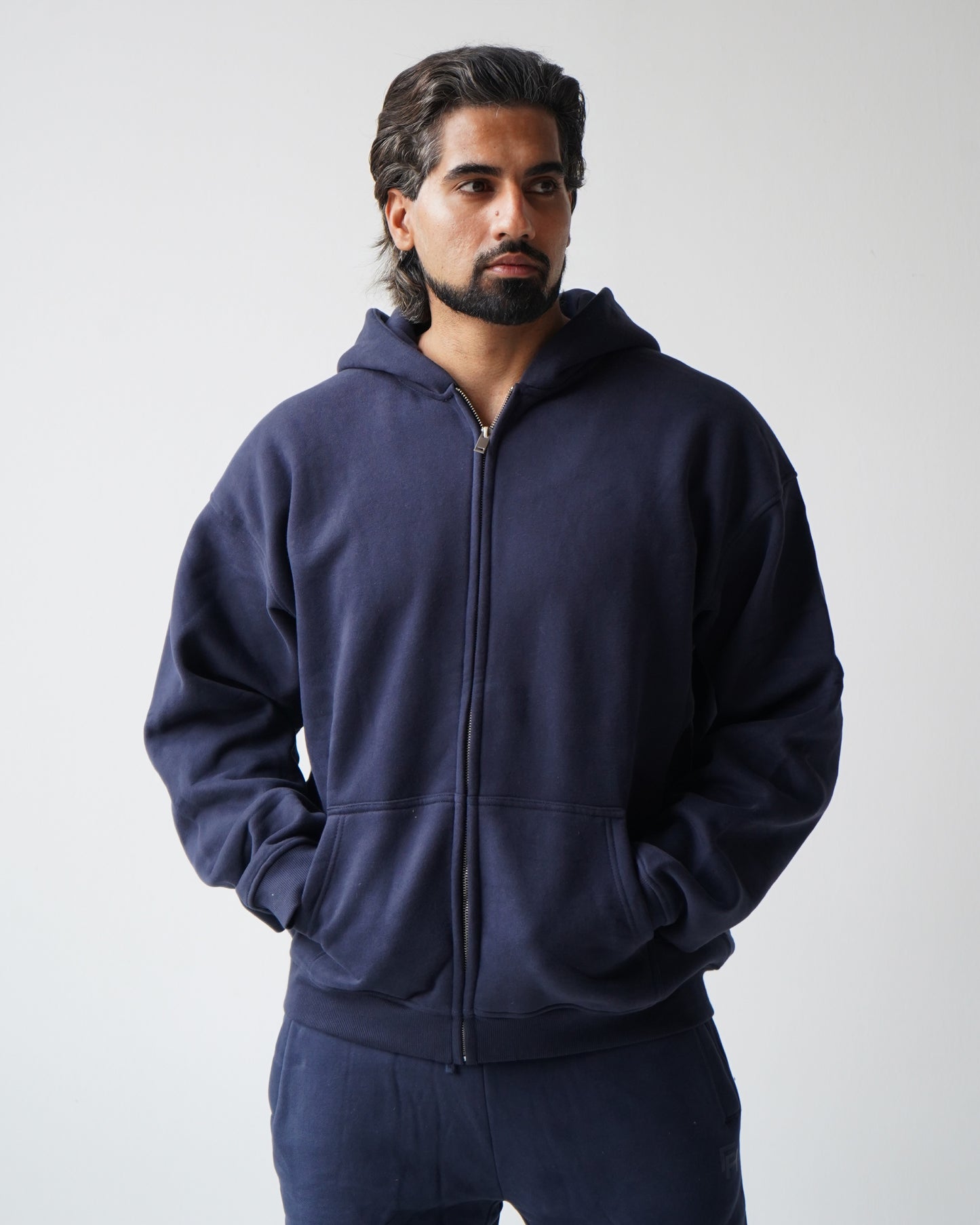 Reset Zip-Up Hoodie - Navy