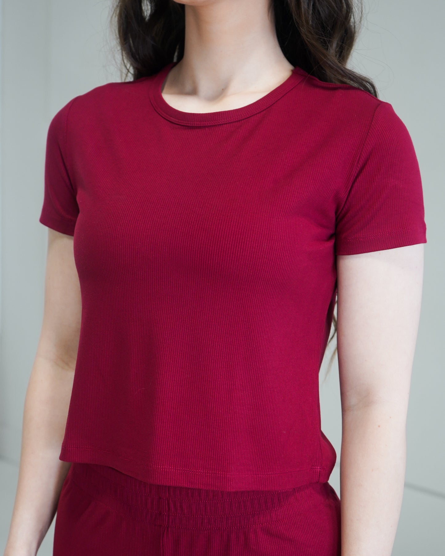 Luxe Lounge T-Shirt - Cherry