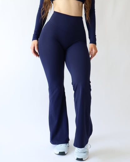 UltraSoft Mid Rise Flare Leggings - Sapphire