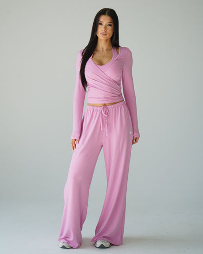Cloud Ballet Wrap Top - Peony