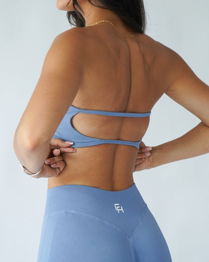 Ascend Bandeau Sports Bra - Dusty Blue