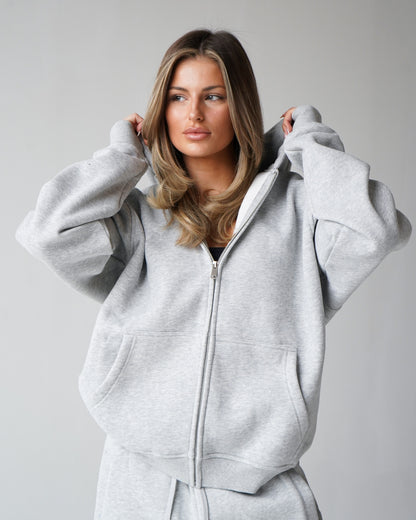 Reset Zip-Up Hoodie - Heather Gray