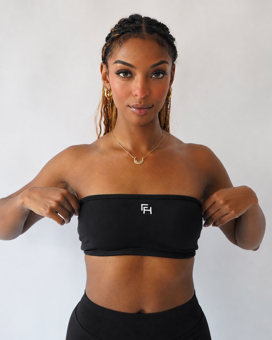 Ascend Bandeau Sports Bra - Black